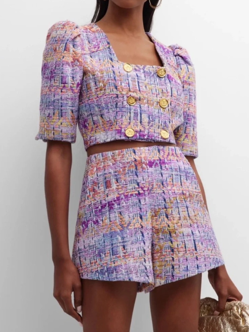 Smythe Cropped DB Jacket Tweed